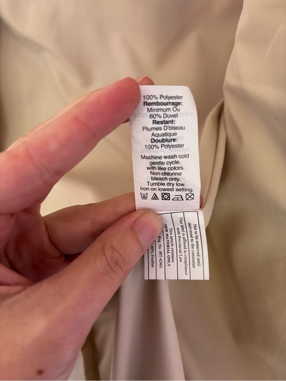 J. Crew Factory Quilted Puffer Vest Fall Medium - Light Beige/Cream - Picture 6 of 8